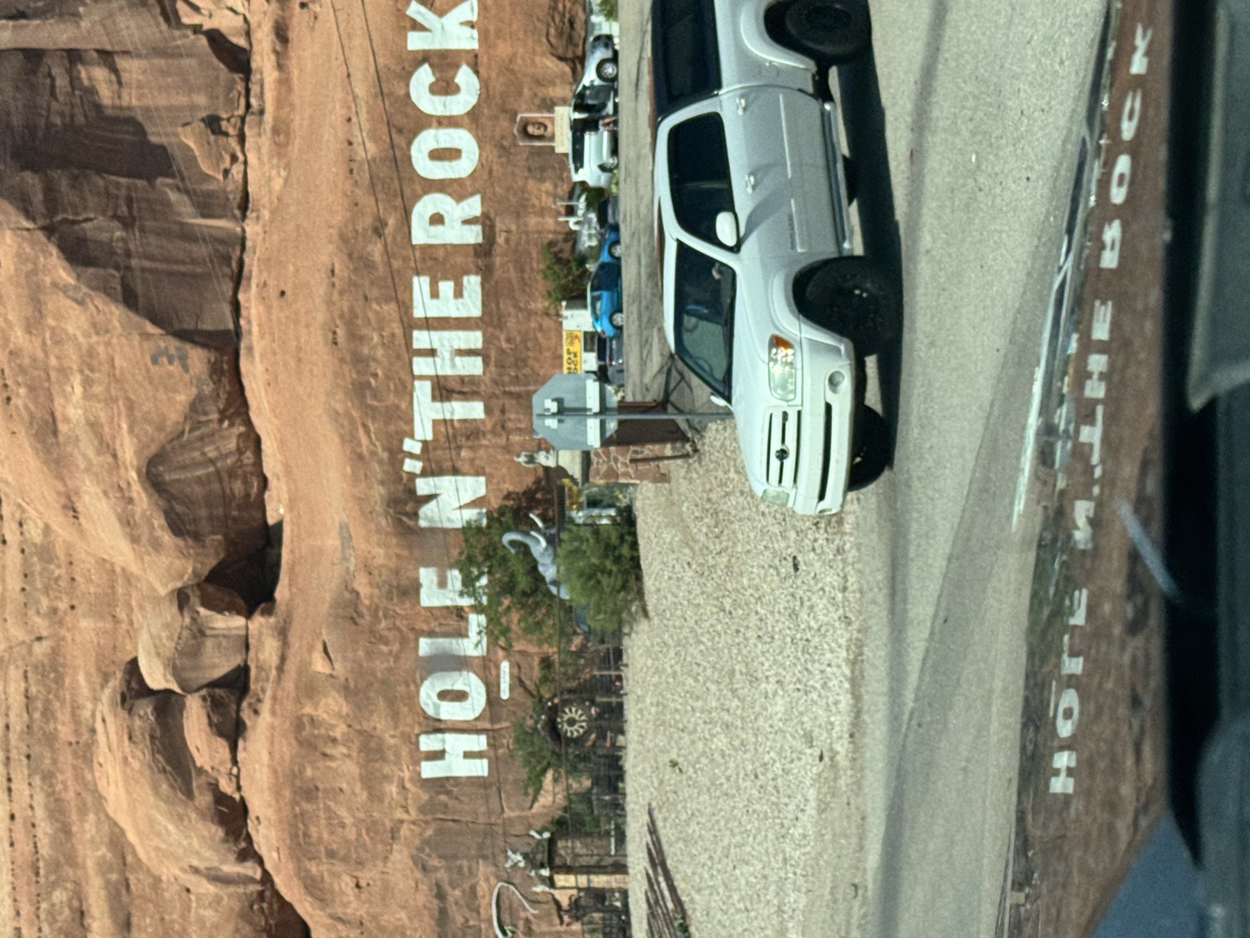 Hole N' The Rock roadside sign near Moab