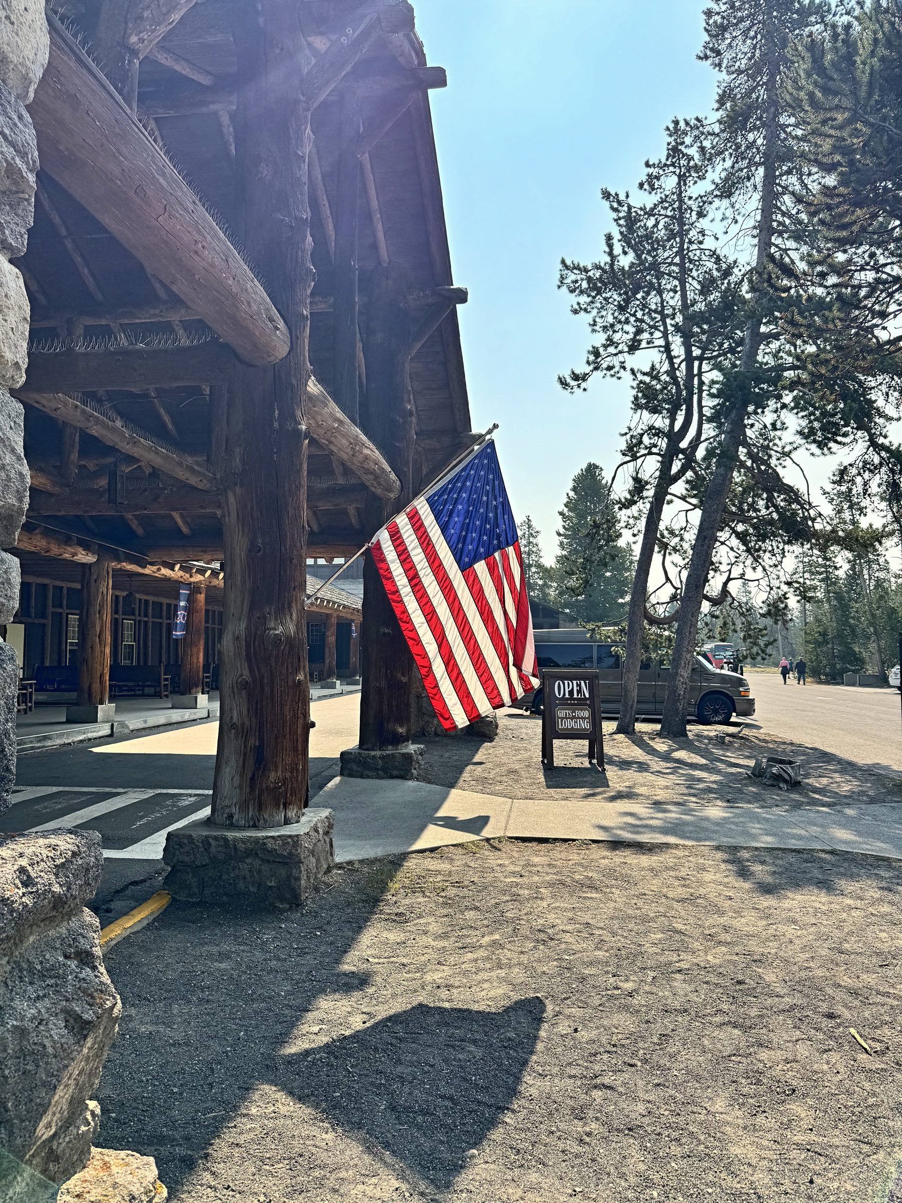 Old Faithful Inn detail in Yellowstone